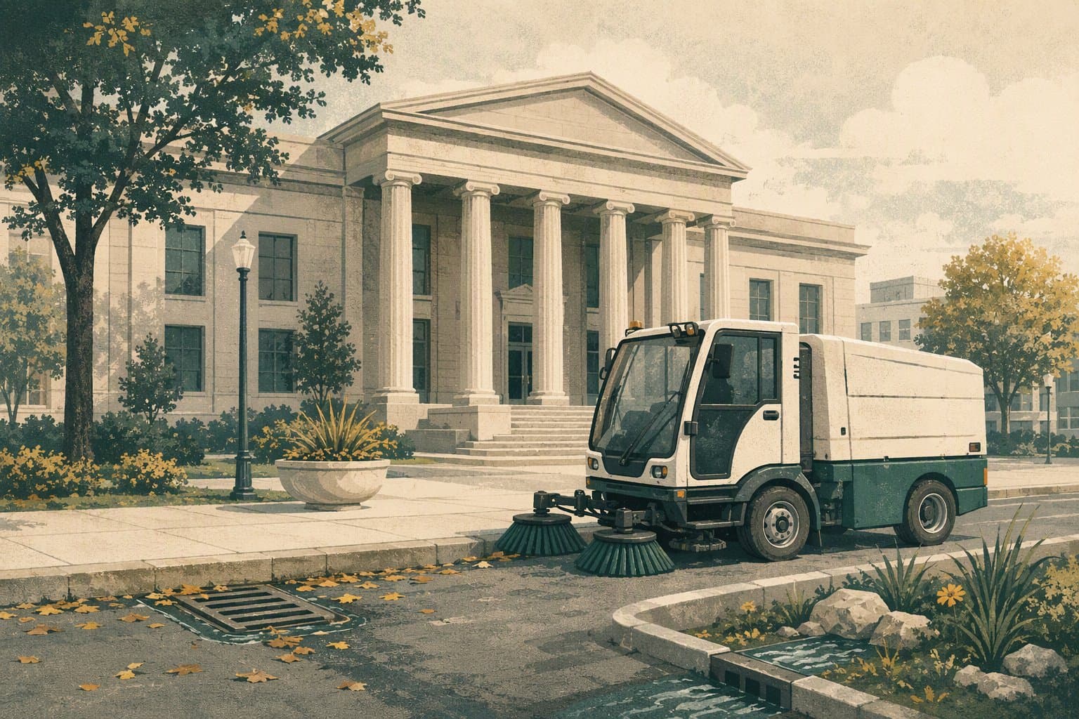 Municipal Street Sweeping - illustration, Jake Team LLC