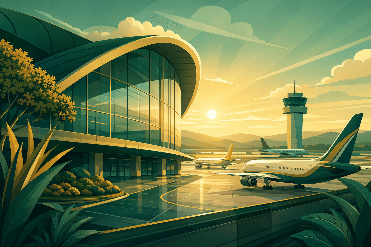 New Flights - illustration, Jake Team LLC