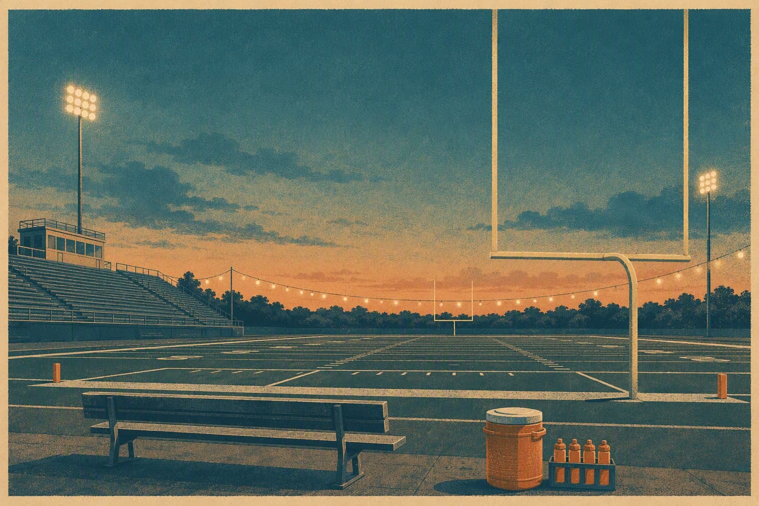 high school football night - illustration, Jake Team LLC