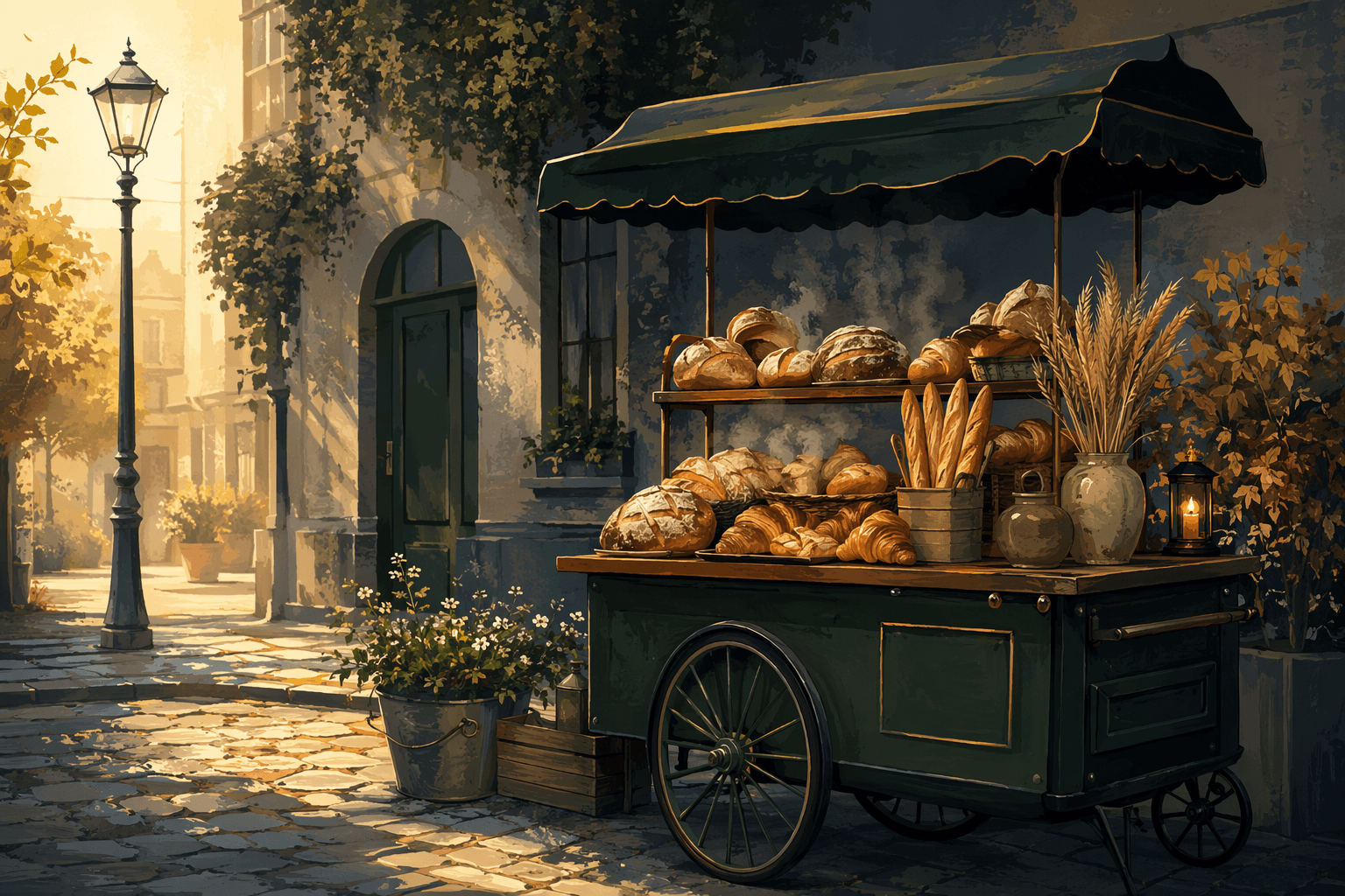 Bakery cart - illustration, Jake Team LLC
