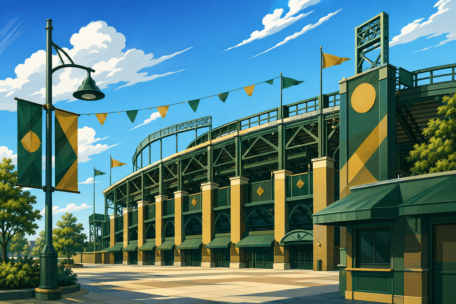 baseball stadium victory - illustration, Jake Team LLC