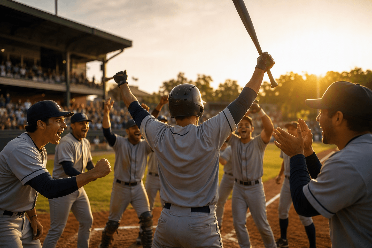 Baseball victory celebration - illustration, Jake Team LLC