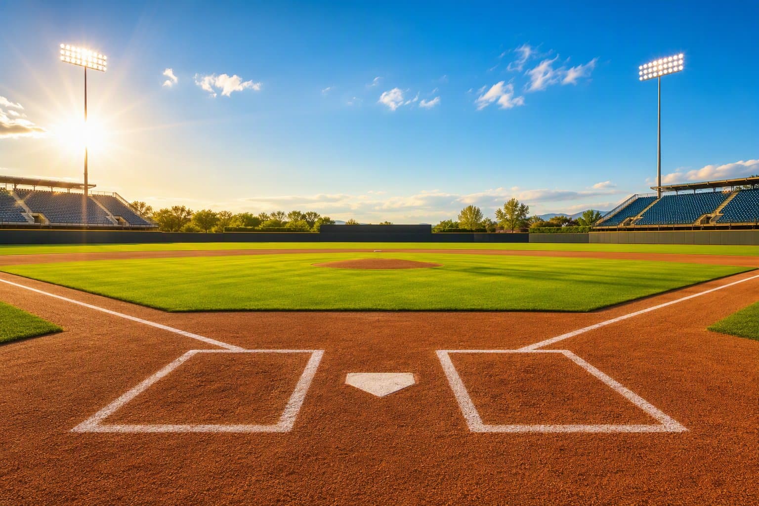 Empty baseball stadium - illustration, Jake Team LLC