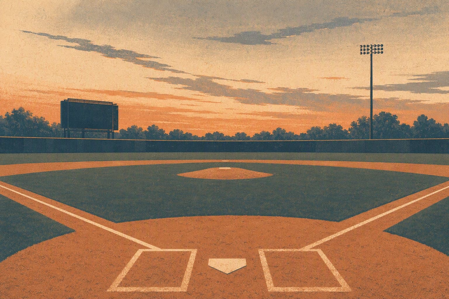 Sacramento baseball field - illustration, Jake Team LLC