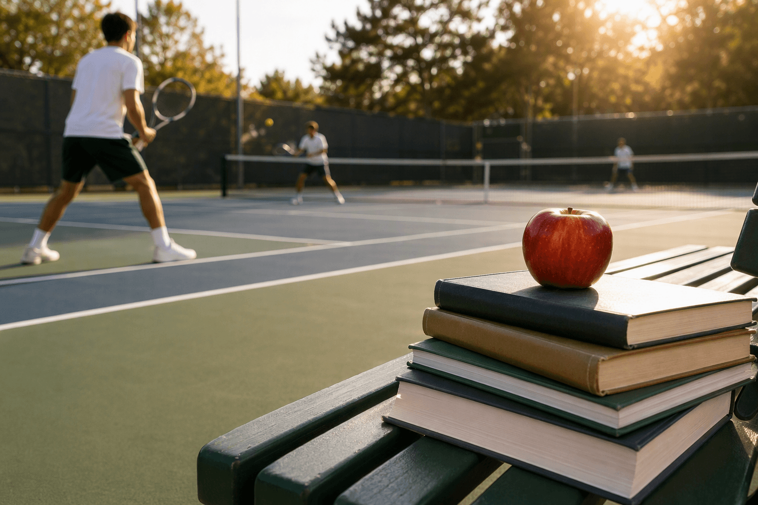 High School Tennis - illustration, Jake Team LLC
