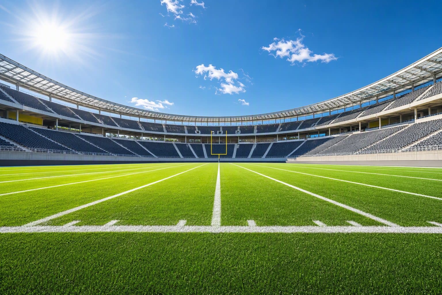 Sunlit Football Stadium - illustration, Jake Team LLC