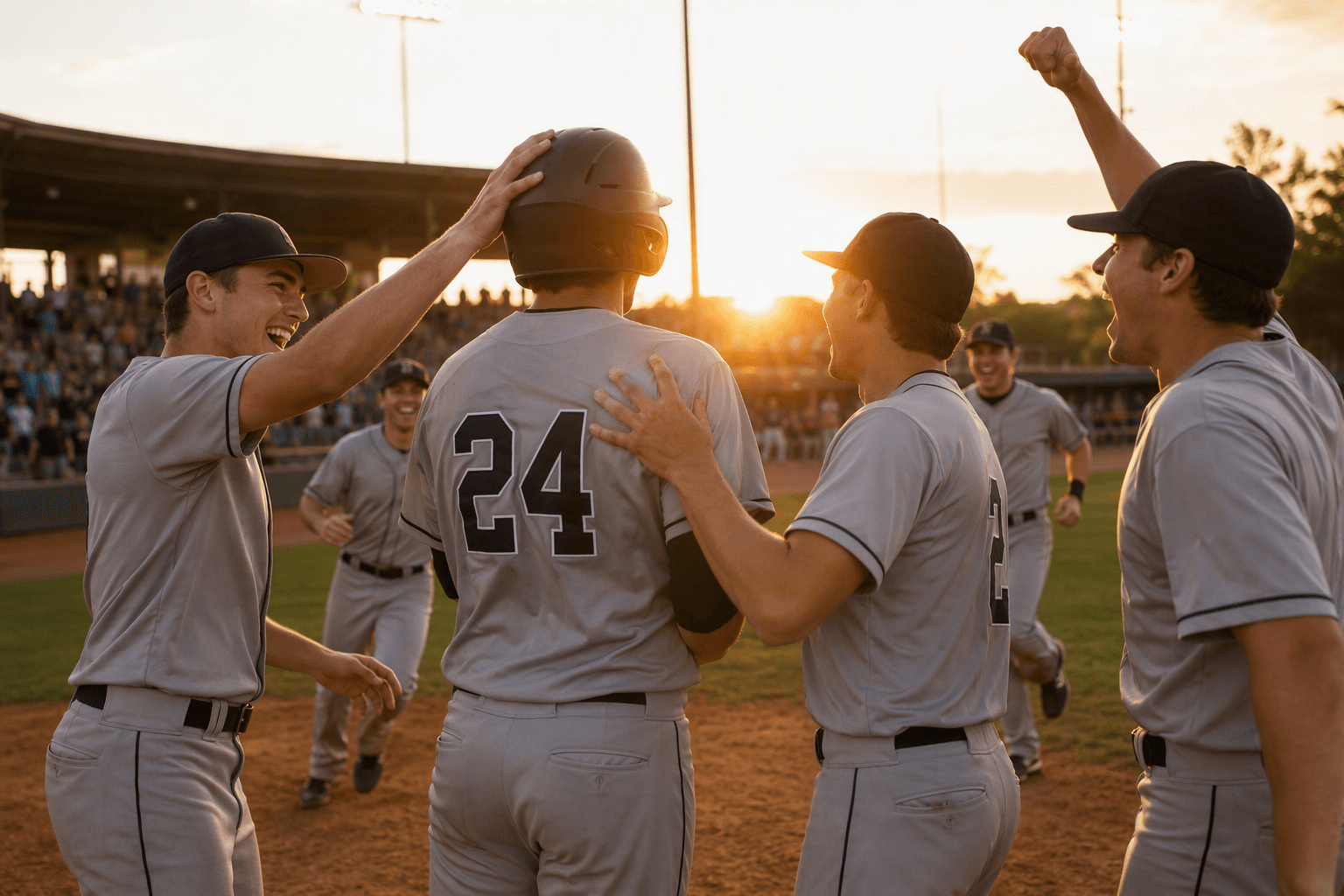 Baseball victory celebration - illustration, Jake Team LLC