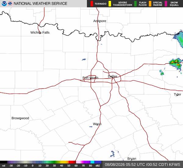 National Weather Service radar for North Texas (KFWS)