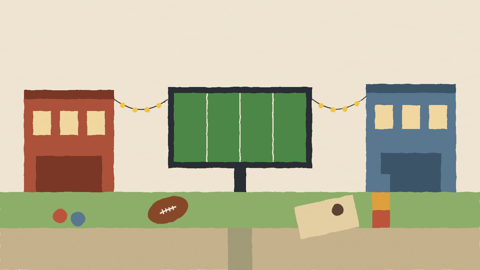 Downtown plaza with viewing screen - illustration, Jake Team LLC