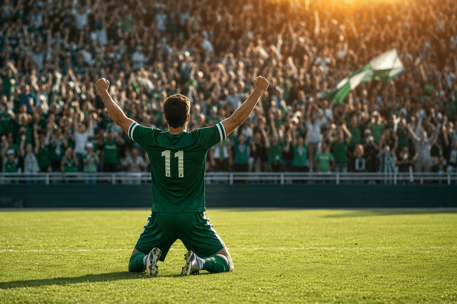 late soccer victory - illustration, Jake Team LLC